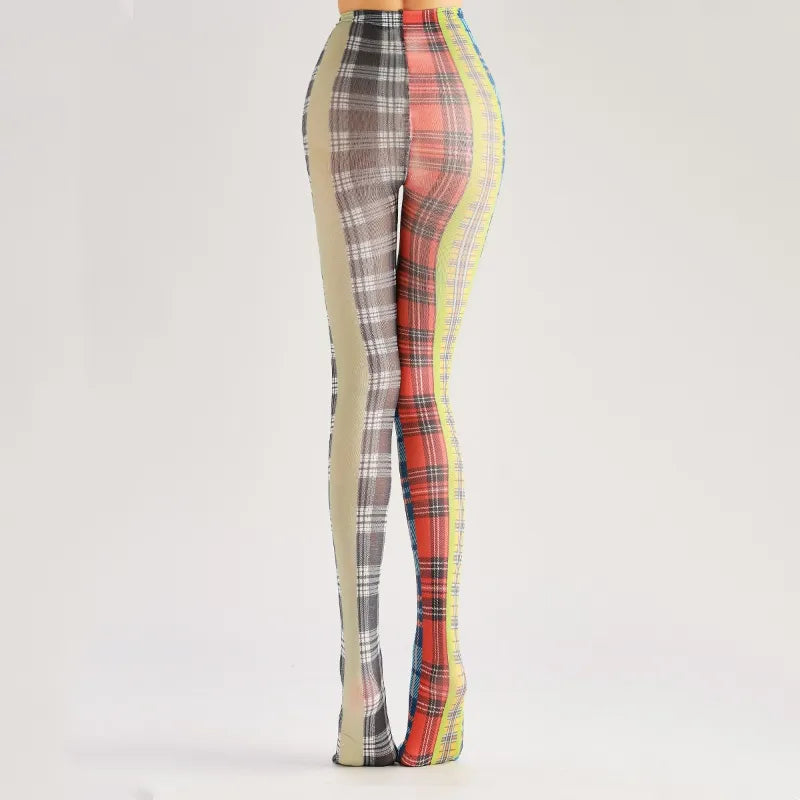 Trendy Checkered Tights
