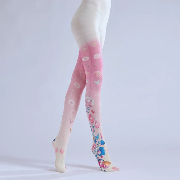 Kawaii Floral Lolita Print Tights