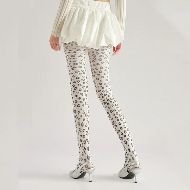Leopard Print Pantyhose