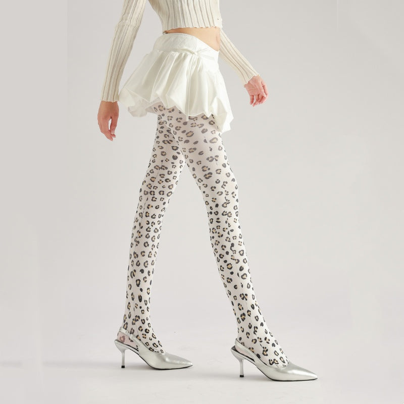 Leopard Print Pantyhose