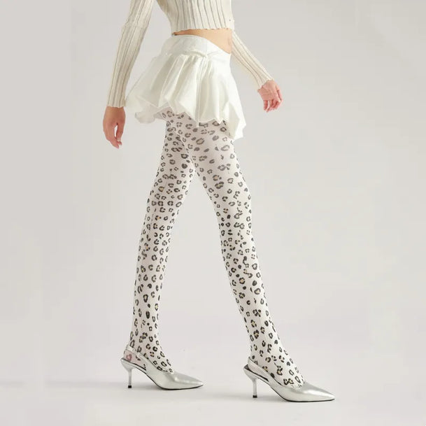 Leopard Print Pantyhose