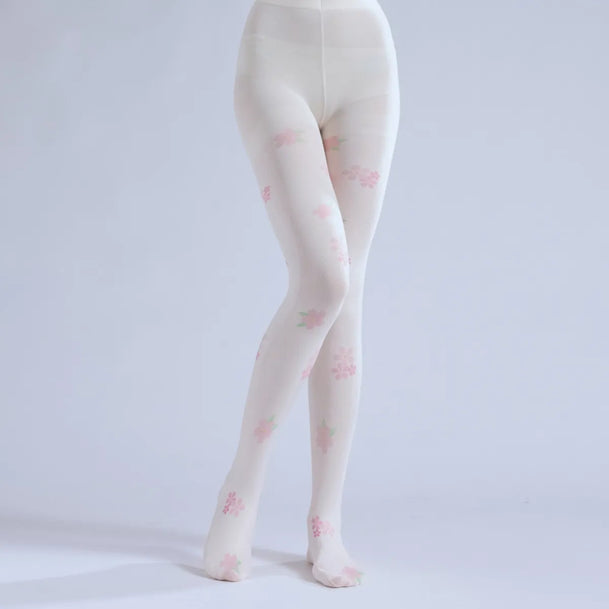 Sakura Mesh Print Tights