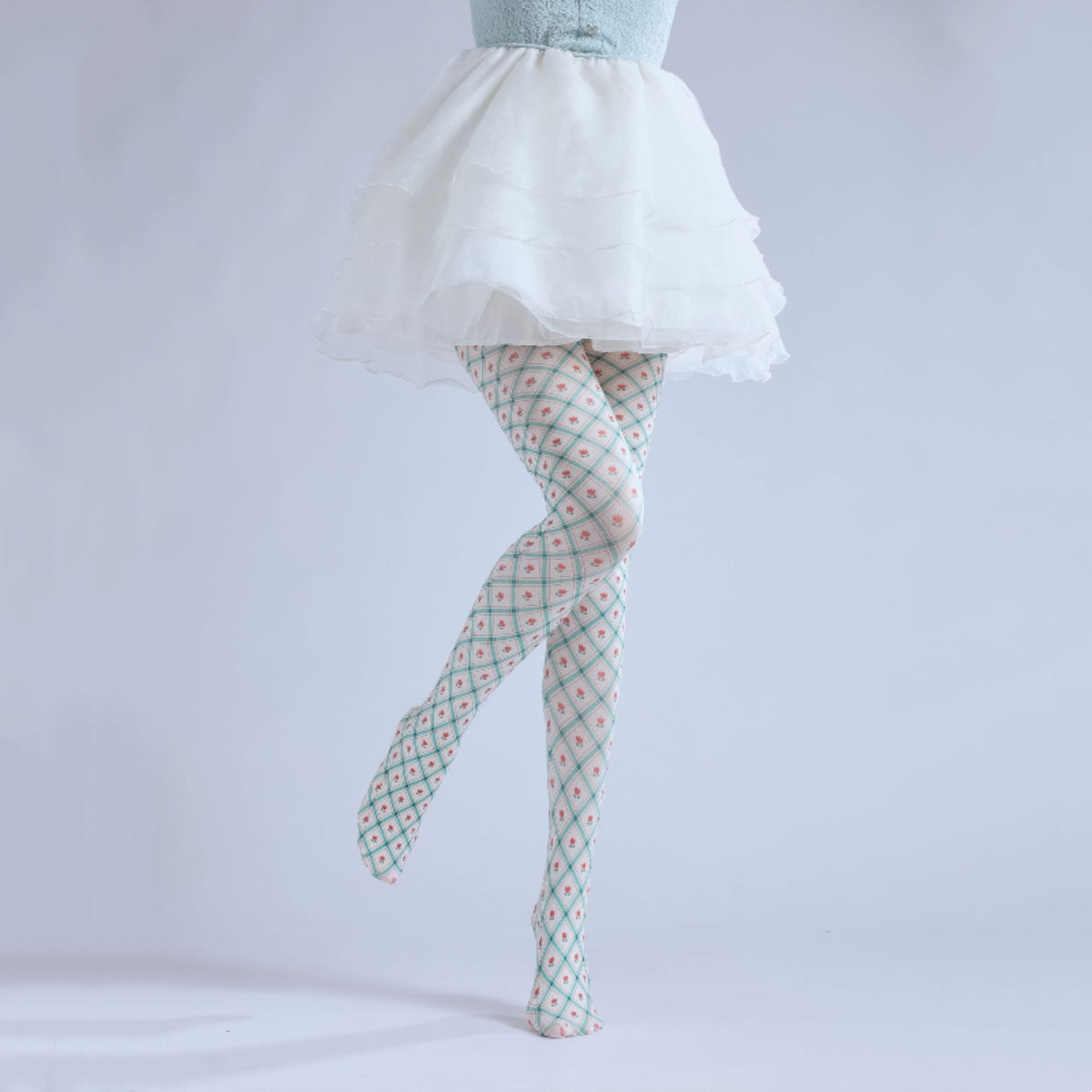 Plaid Print JK Lolita Tights