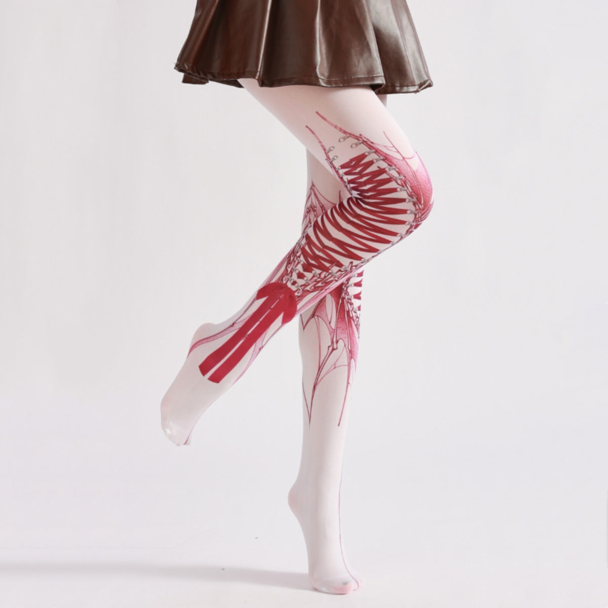 Halloween Gothic Print Tights