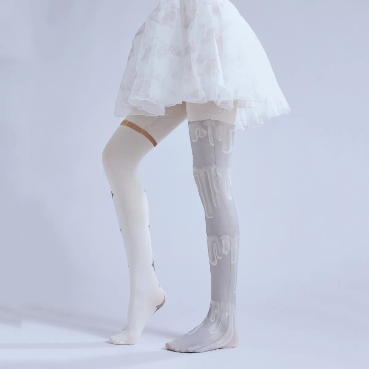 Punk Two-Sided Print Pantyhose